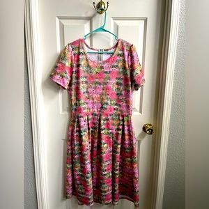 Lularoe Amelia dress floral size XL